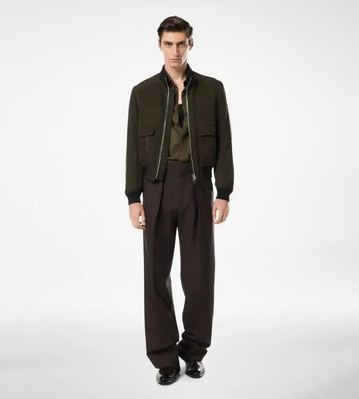 ULTRALIGHT GABARDINE PILOT BLOUSON FOREST GREEN online